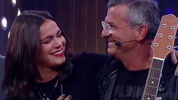 Bruna Marquezine e o pai, Telmo, no Tamanho Família - TV Globo