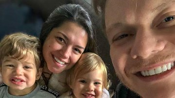 Thais Fersoza, o marido Michel Teló e o filhos Teodoro e Melinda - Reprodução/Instagram