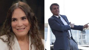 Regina Duarte e Jair Bolsonaro - Reprodução