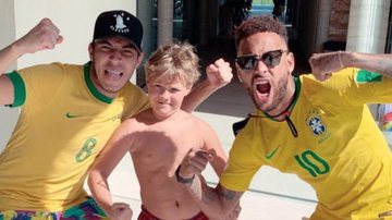 Neymar Jr, Davi Lucca e um amigo - Reprodução/Instagram