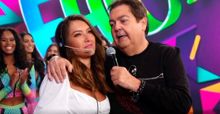 Daiane de Paula e Faustão - Reprodução/Globo