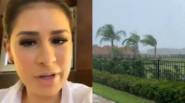 Kaká Diniz e Simone registram chegada do furacão - Reprodução / Instagram