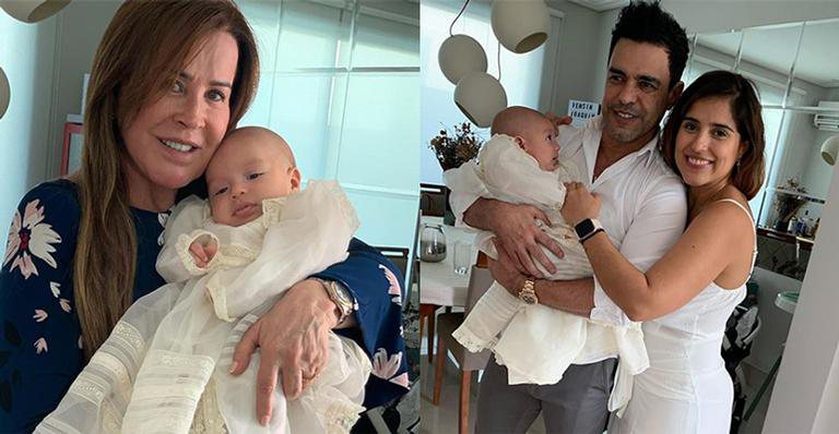 Zilu e Zezé Di Camargo se encontram no batizado do filho de Camilla Camargo - Instagram