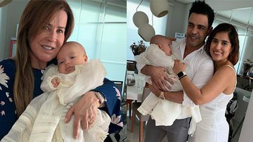 Zilu e Zezé Di Camargo se encontram no batizado do filho de Camilla Camargo - Instagram