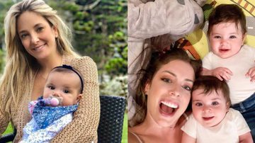 Ticiane Pinheiro e sua filha Manoela e Fabiana Justus com suas gêmeas Chiara e Sienna - Divulgação/Instagram