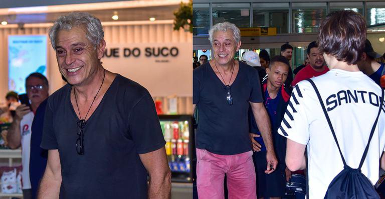 Paulo Gorgulho vai orgulhoso buscar o filho em aeroporto - AgNews