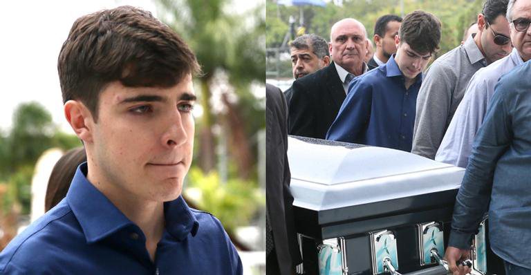 Filho de Gugu Liberato aparece abatido enquanto carrega caixão do pai no velório - Brazil News