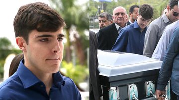 Filho de Gugu Liberato aparece abatido enquanto carrega caixão do pai no velório - Brazil News