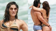 Priscila Fantin é flagrada aos beijos com o namorado na praia - AgNews