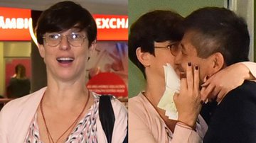 Maria Paula beija muito o namorado em aeroporto - AgNews