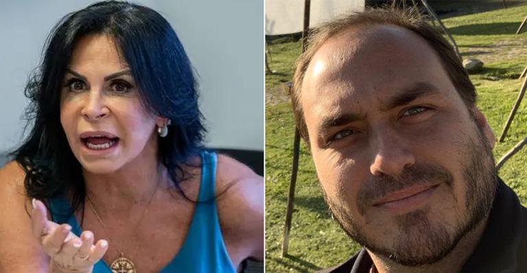 Gretchen anuncia que vai processar filho de Bolsonaro - Reprodução