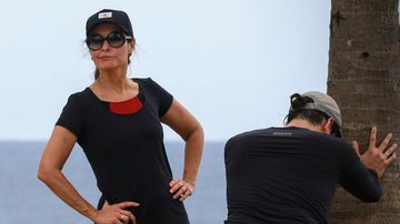Fátima Bernardes faz exercícios ao lado de Túlio Gadêlha - Dilson Silva/ AgNews