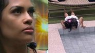 Flayslane bebe água da piscina no BBB20 - Reprodução/TV Globo