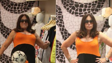 Susana Vieira joga futebol em loja no shopping e esbanja simpatia - Arquivo Pessoal