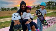 Pedro Scooby e os filhos se divertem em pista de skate - Instagram