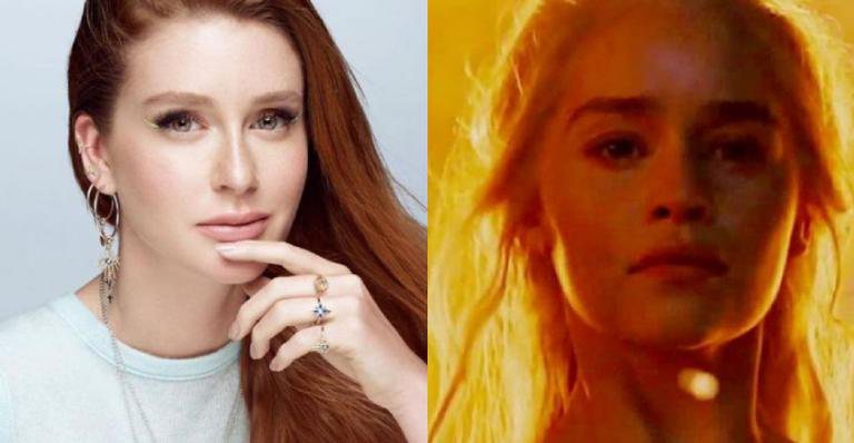 Marina Ruy Barbosa surge 'em chamas' e é comparada com personagem de 'Game of Thrones' - Reprodução/Instagram/HBO