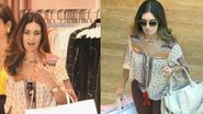 Sozinha, Fátima Bernardes deixa shopping com várias sacolas de compras - AgNews