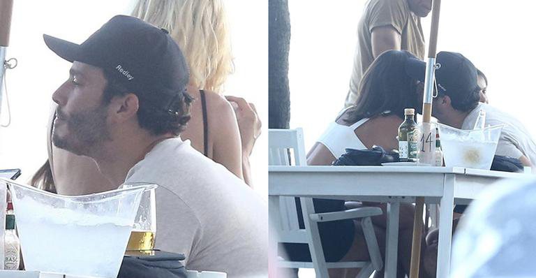 Thiago Rodrigues é flagrado trocando beijos apaixonados em quiosque na praia - AgNews