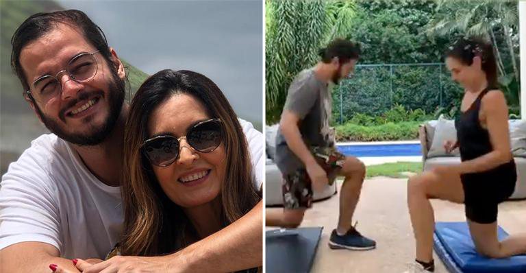Em quarentena, Fátima Bernardes malha com Túlio Gadêlha e faz comentário sincerão - Instagram