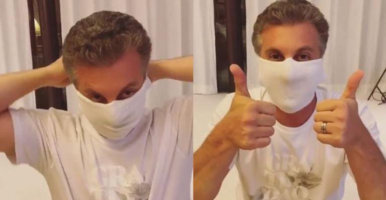 Luciano Huck ensina a fazer máscara de proteção com meias e garante: ''É grossa'' - Reprodução/Instagram