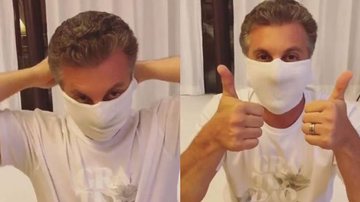 Luciano Huck ensina a fazer máscara de proteção com meias e garante: ''É grossa'' - Reprodução/Instagram