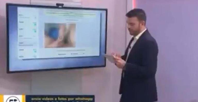 Telejornal local da Globo exibe homem nu ao vivo - Reprodução