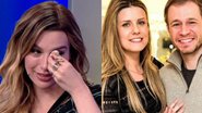 Fernanda Keulla chora ao vivo a descobrir que Leifert será papai - Reprodução / AgNews / TV Globo