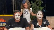 Wesley Safadão e Thyane Dantas fazem 'desafio da farinha' com a filha e divertem web - Reprodução/Instagram