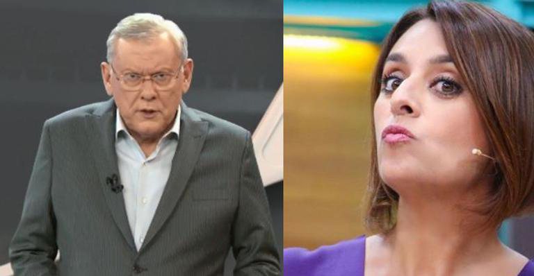 Milton Leite detona ao vivo Cátia Fonseca após programa começar atrasado - Reprodução / TV Bandeirantes