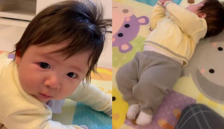 Com apenas 3 meses, o pequeno Jake Lee já mostra que é bem espertinho; veja - Reprodução/Instagram