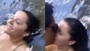 Maraísa namora muito ao curtir cachoeira com o namorado - Reprodução