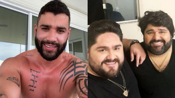 O sertanejo divertiu os internautas ao compartilhar montagem do irmão, Fabiano, ao lado de Gusttavo Lima - Reprodução/Instagram