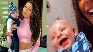 O primogênito de Thammy Miranda e Andressa Ferreira, o pequeno Bento, encantou ao surgir gargalhando - Reprodução/Instagram