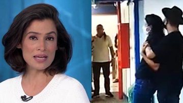 Globo nega conotação política e diz que homem largou faca quando viu Renata Vasconcellos - Reprodução