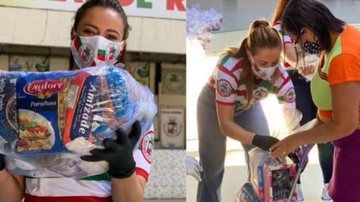Paolla Oliveira distribui cestas básicas no Rio e é ovacionada na web - Arquivo Pessoal