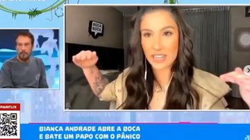 Ex-BBB Bianca Andrade se revolta durante participação em programa e pisa nos apresentadores - Reprodução