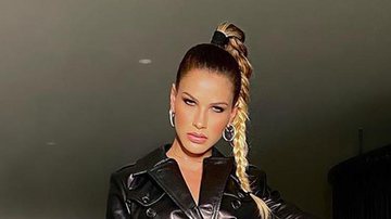 Esposa de Gusttavo Lima elege vestido de couro e coturno para gravação de DVD - Reprodução/ Instagram