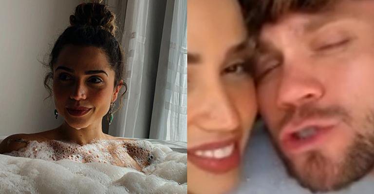 Ex-BBBs Paula Amorim e Breno Simões namoram em banheira de espuma - Reprodução/ Instagram
