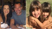 Grávida, esposa de Malvino Salvador mostra barrigão sendo acariciado pelas filhas - Instagram