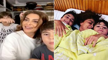 Filhos de Juliana Paes invadem live e expõem intimidade da atriz - Instagram