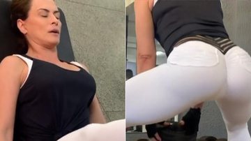 Núbia Oliiver treina de calça branca e gera polêmica ao marcar tudo - Reprodução/ Instagram