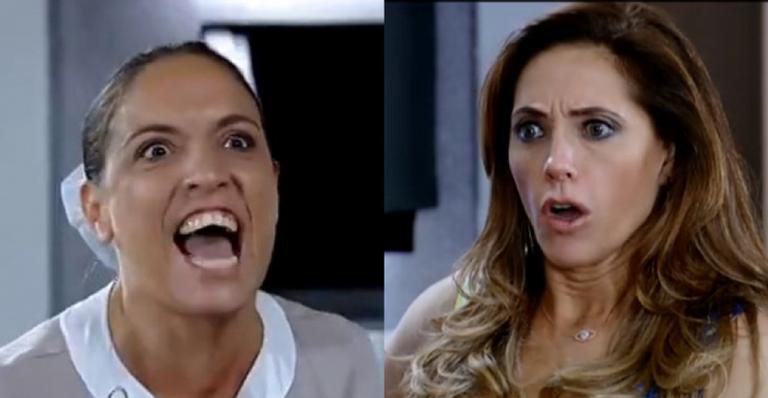 A vilã acusará a empregada de roubo no capítulo desta terça-feira (8) - Reprodução/TV Globo