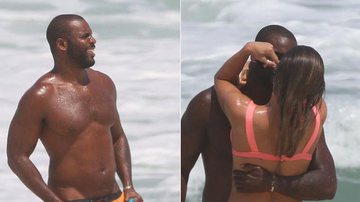 Rafael Zulu vai à praia com a namorada e protagoniza beijos quentes - AgNews