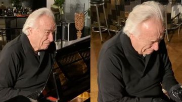 Maestro João Carlos Martins chora ao conseguir tocar piano após 24 cirurgias - Arquivo Pessoal