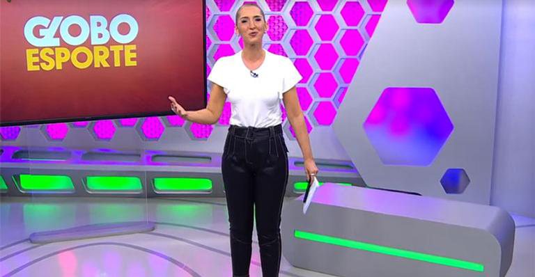 Na luta contra o câncer, apresentadora comanda o Globo Esporte sem peruca: "Confiança" - Reprodução/TV Globo