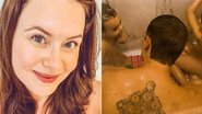 Mari Bridi flagra banho de Rafael Cardoso com os filhos, Aurora e Valentim - Instagram