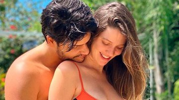 Nathalia Dill ganha carinho do marido no barrigão de sete meses de gravidez - Reprodução/Instagram/Lorena Comparato