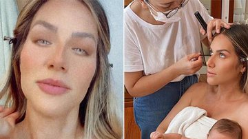 Giovanna Ewbank tira leite enquanto é maquiada para ensaio fotográfico - Instagram