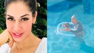 Mayra Cardi filma Sophia fazendo natação e mostra piscina luxuosa da mansão - Reprodução/Instagram