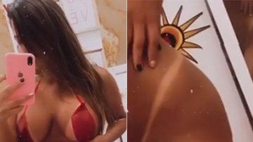 Geisy Arruda dá close até na virilha para exibir marquinha de fita - Reprodução/Instagram